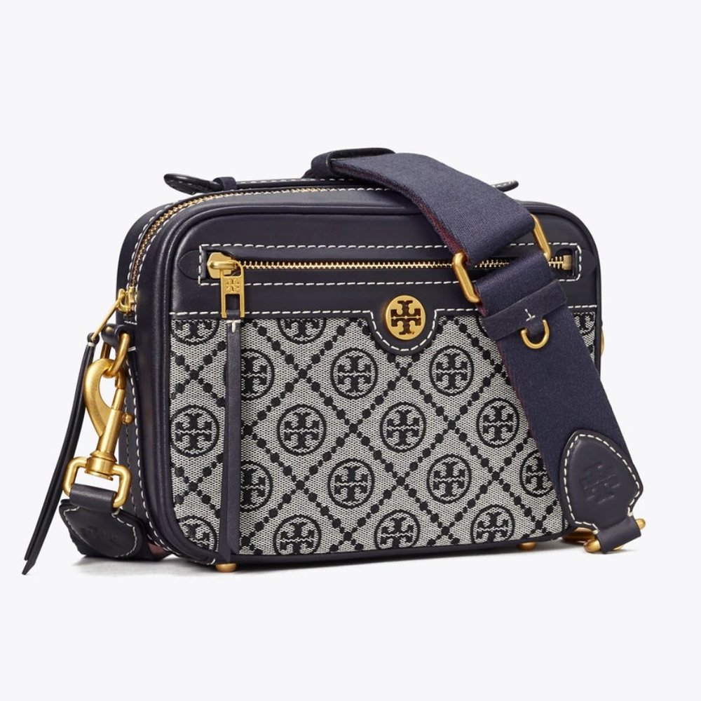 SOLD-Tory Burch Monogram Jacquard Camera Bag